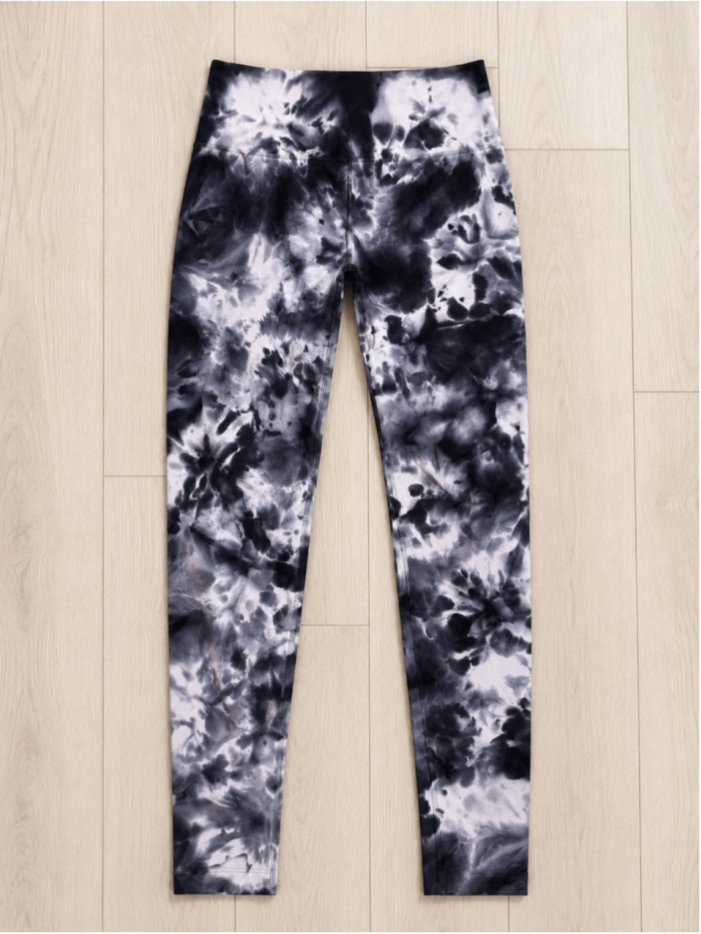 AUROLA Black Gray Tie Dye High Waisted‎ Workout Leggings XS